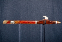 Brazilian Rosewood Burl Native American Flute, Minor, Mid G-4, #Q13D (14)